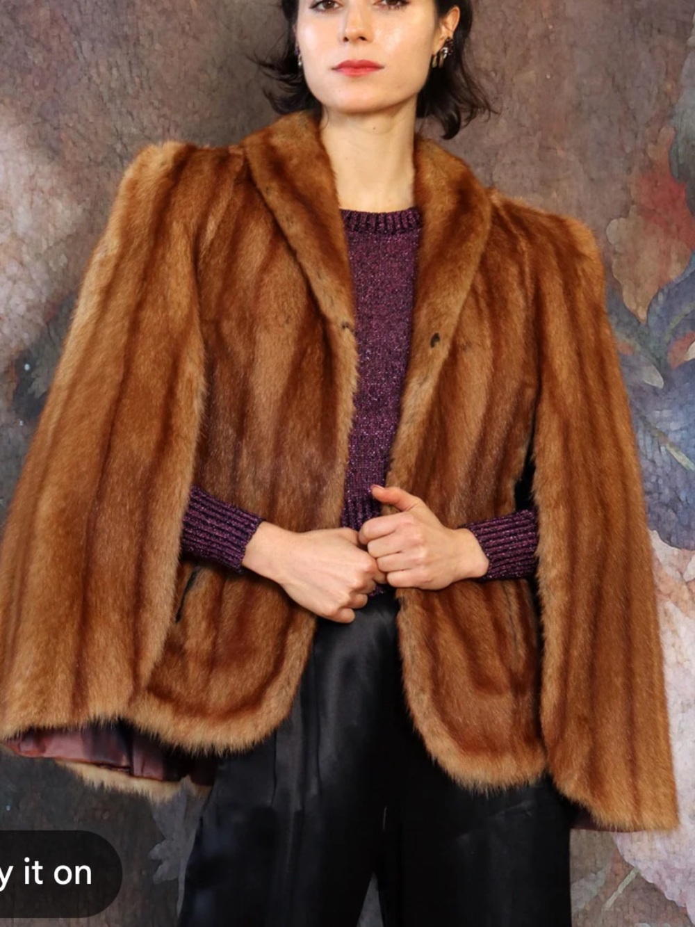 1950s Mink Fur Coat Cape by Kennington